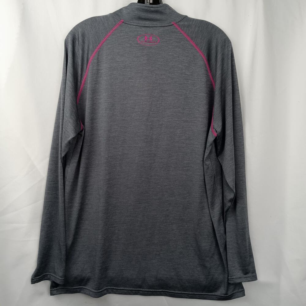 Under Armour Women Loose Heat Gear 1/4 Zip Shirt Gray - Picture 2 of 3